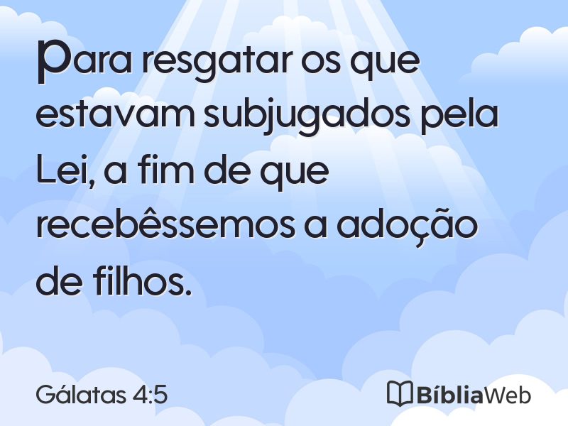Gálatas 4:5 em imagem para compartilhar