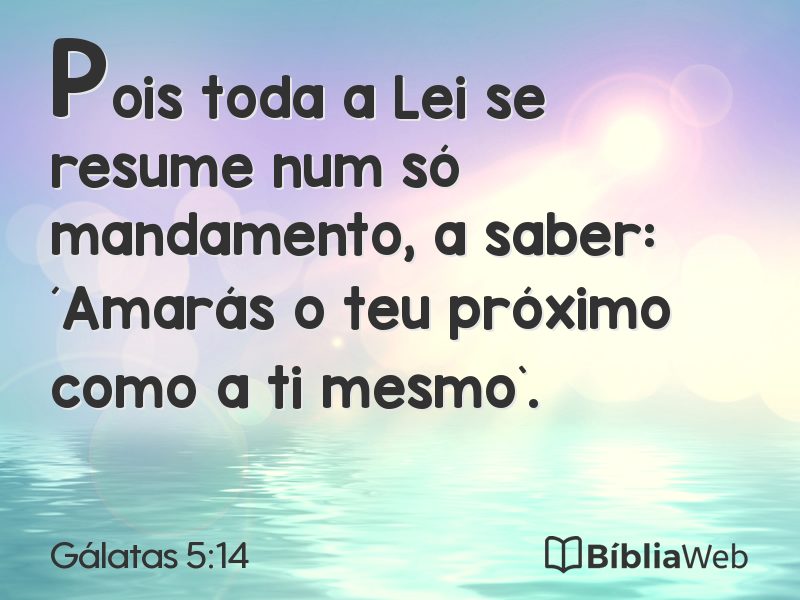 Gálatas 5:14 em imagem para compartilhar
