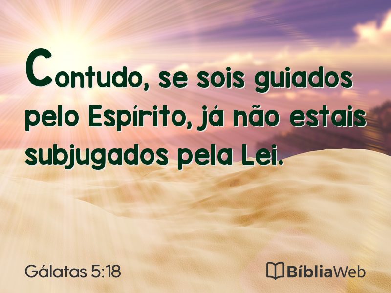 Gálatas 5:18 em imagem para compartilhar