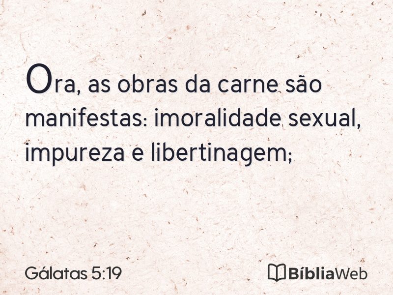 Gálatas 5:19 em imagem para compartilhar