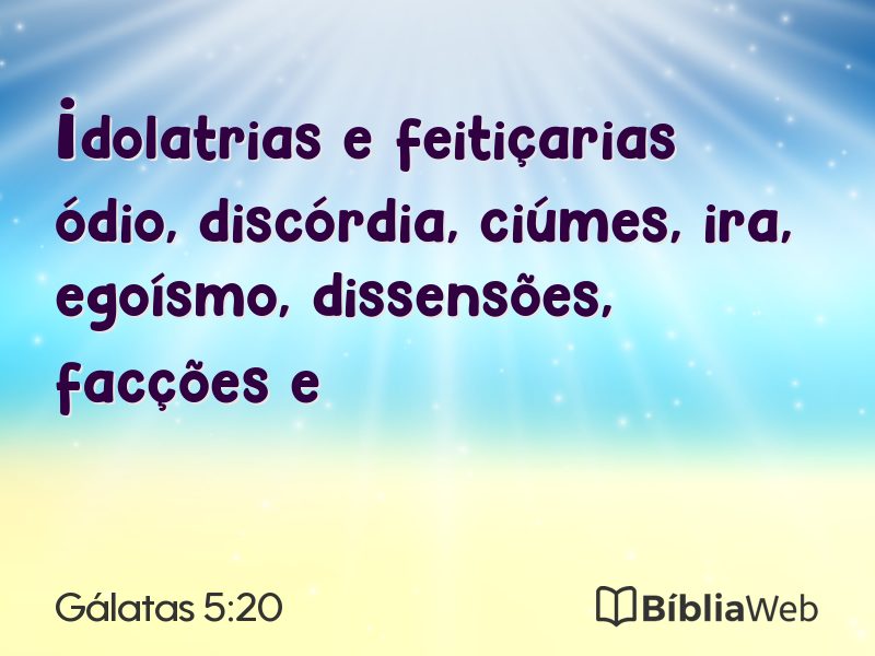 Gálatas 5:20 em imagem para compartilhar
