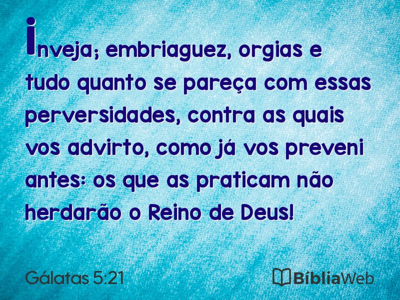 Gálatas 5:21 em imagem para compartilhar