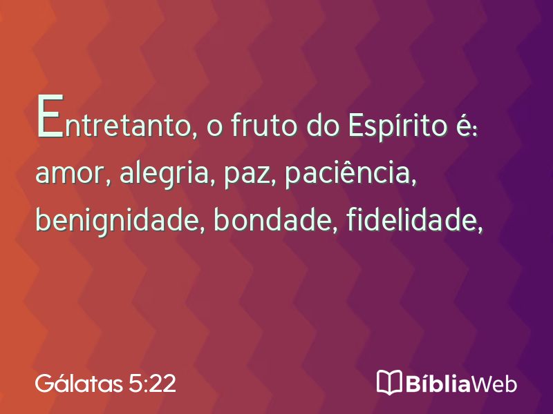 Gálatas 5:22 em imagem para compartilhar