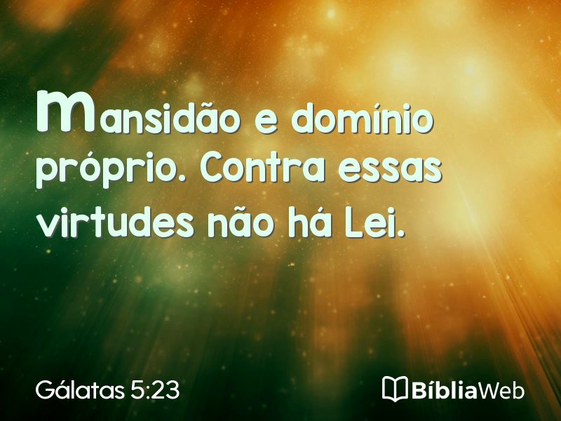 Gálatas 5:23 em imagem para compartilhar