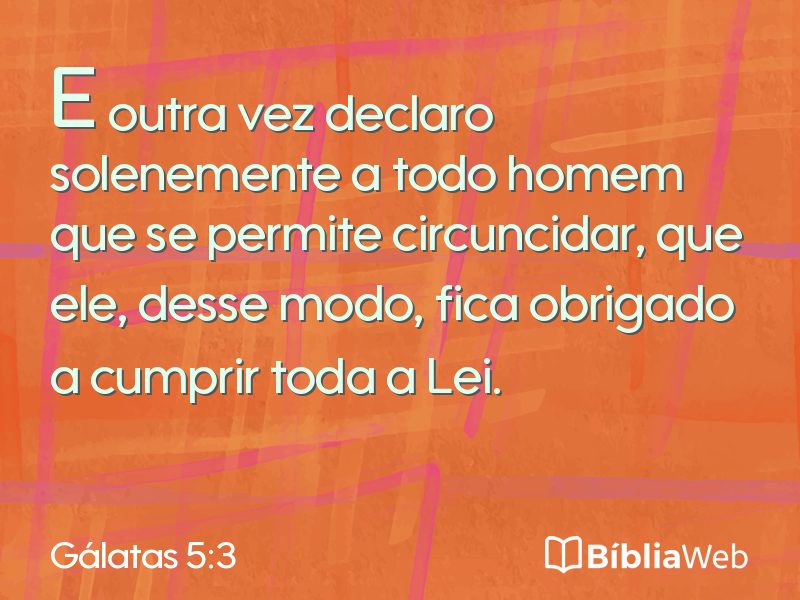 Gálatas 5:3 em imagem para compartilhar