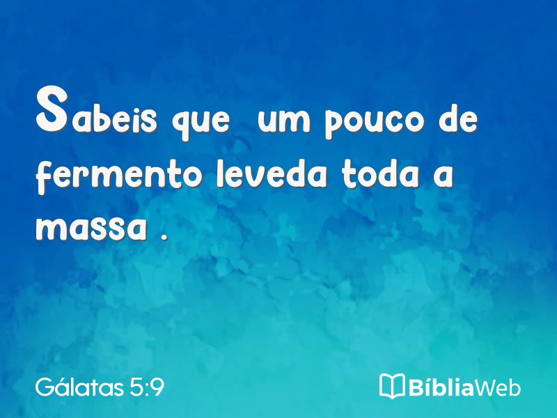 Gálatas 5:9 em imagem para compartilhar