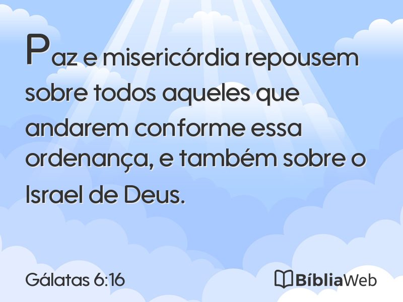 Gálatas 6:16 em imagem para compartilhar