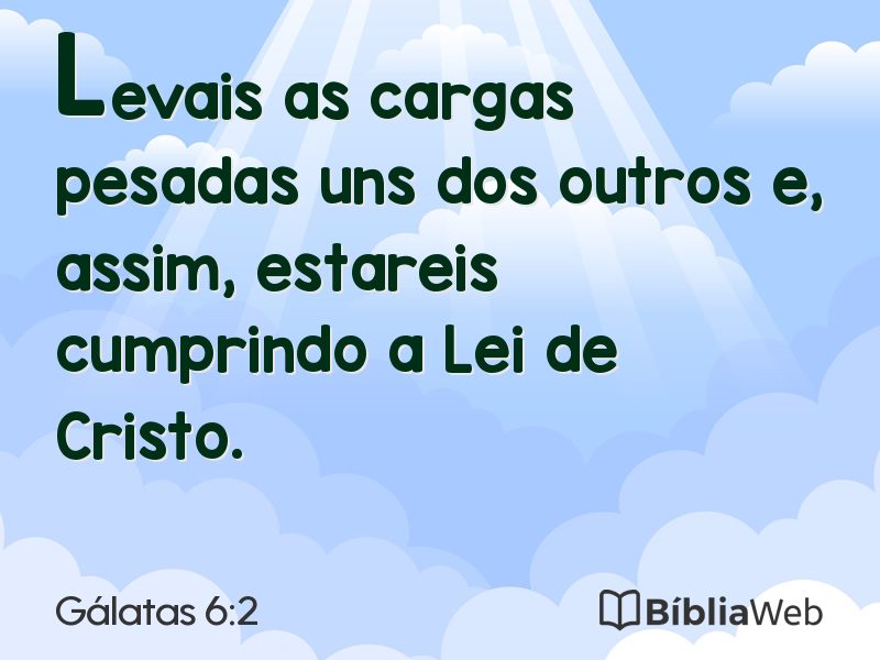 Gálatas 6:2 em imagem para compartilhar