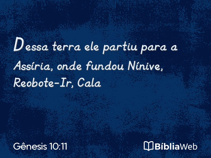 Gênesis 10:11 em imagem para compartilhar