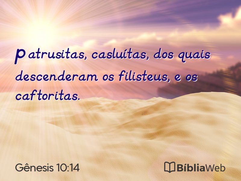 Gênesis 10:14 em imagem para compartilhar