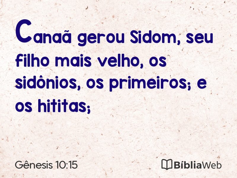 Gênesis 10:15 em imagem para compartilhar