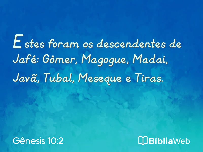 Gênesis 10:2 em imagem para compartilhar