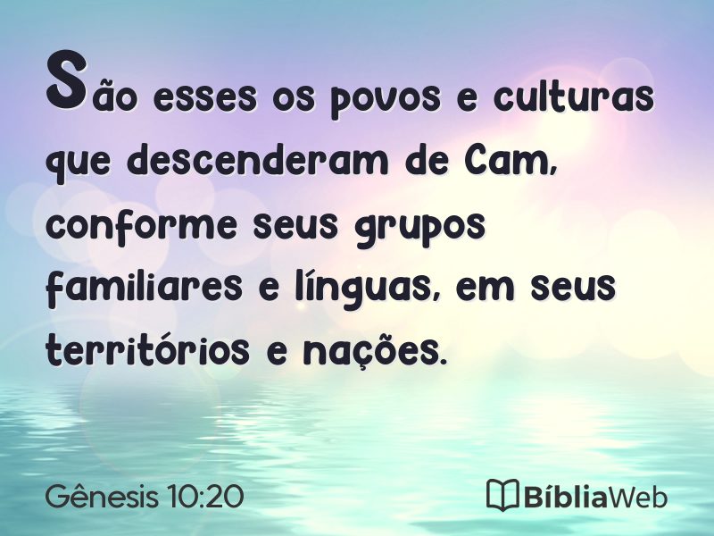 Gênesis 10:20 em imagem para compartilhar