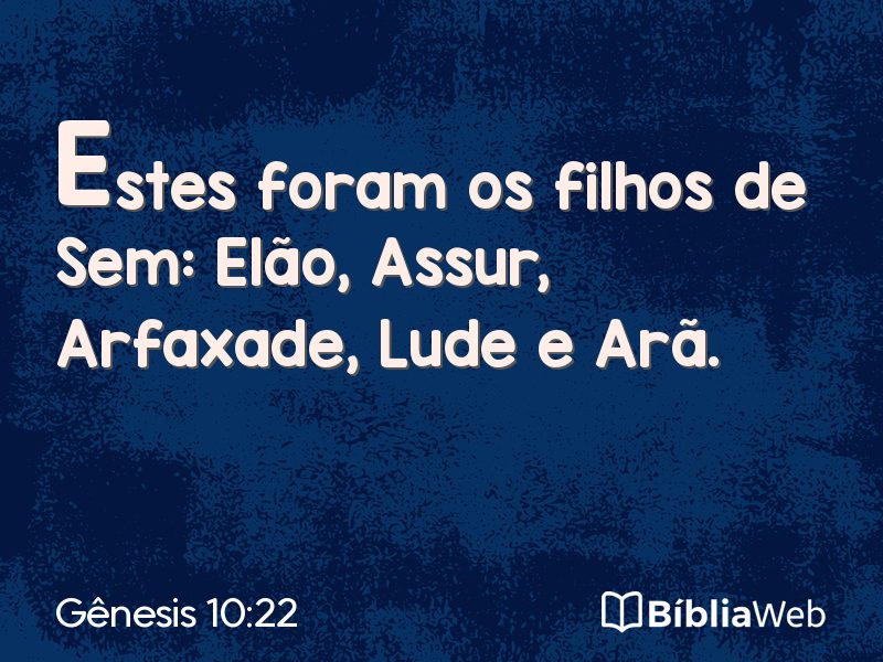 Gênesis 10:22 em imagem para compartilhar