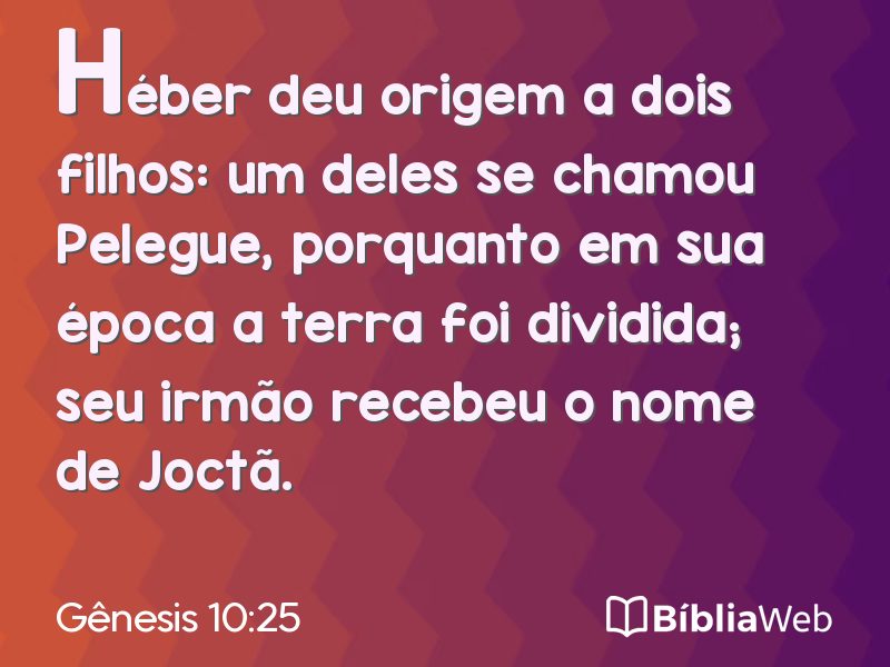 Gênesis 10:25 em imagem para compartilhar