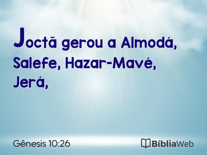 Gênesis 10:26 em imagem para compartilhar