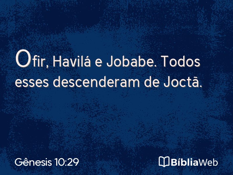 Gênesis 10:29 em imagem para compartilhar