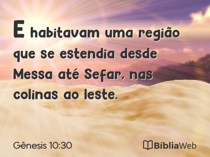 Gênesis 10:30 em imagem para compartilhar