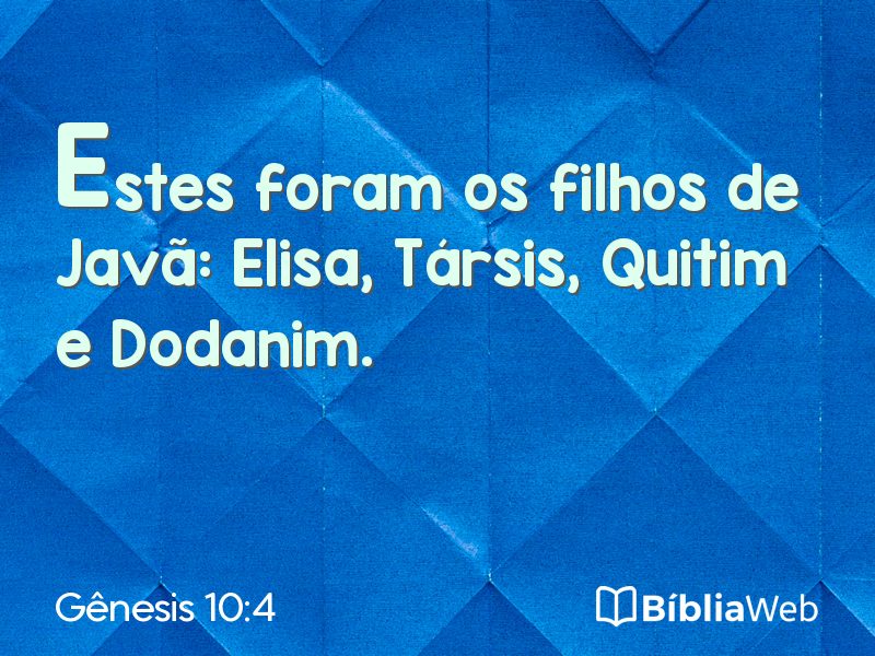 Gênesis 10:4 em imagem para compartilhar