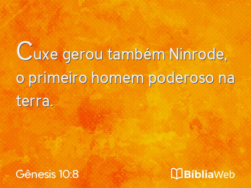 Gênesis 10:8 em imagem para compartilhar