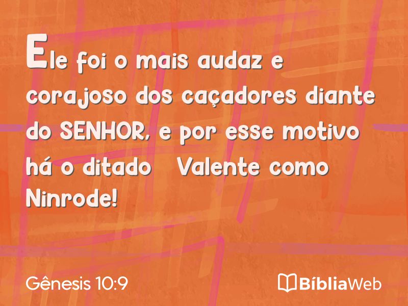 Gênesis 10:9 em imagem para compartilhar