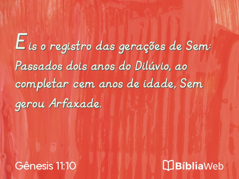 Gênesis 11:10 em imagem para compartilhar