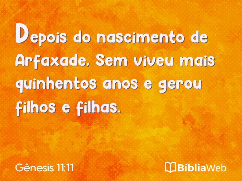 Gênesis 11:11 em imagem para compartilhar