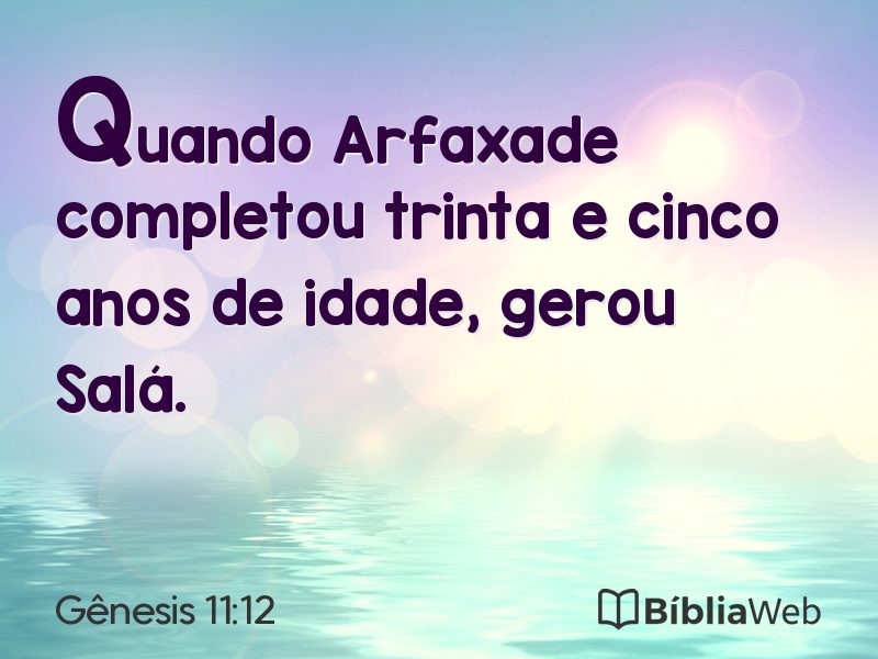 Gênesis 11:12 em imagem para compartilhar