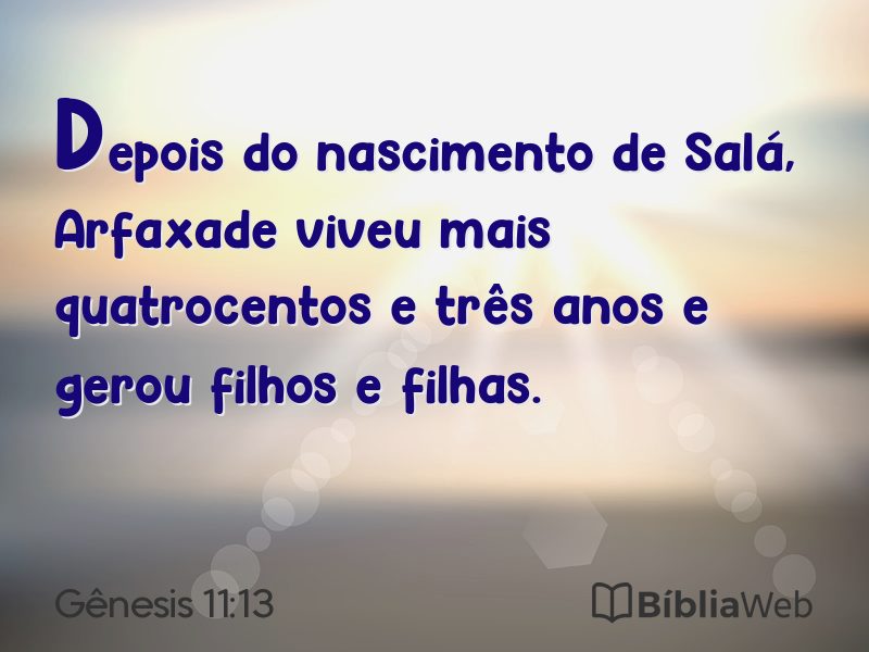 Gênesis 11:13 em imagem para compartilhar
