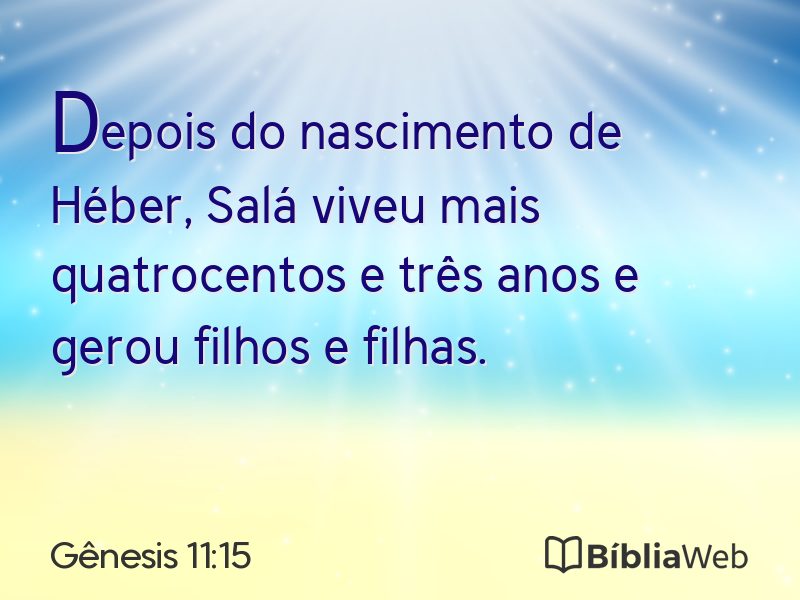 Gênesis 11:15 em imagem para compartilhar