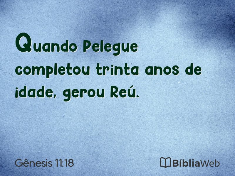 Gênesis 11:18 em imagem para compartilhar