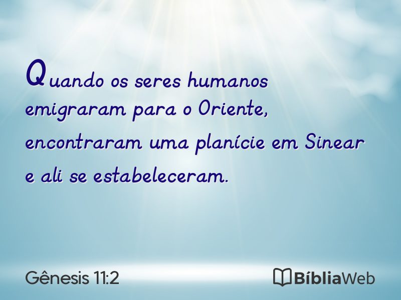 Gênesis 11:2 em imagem para compartilhar
