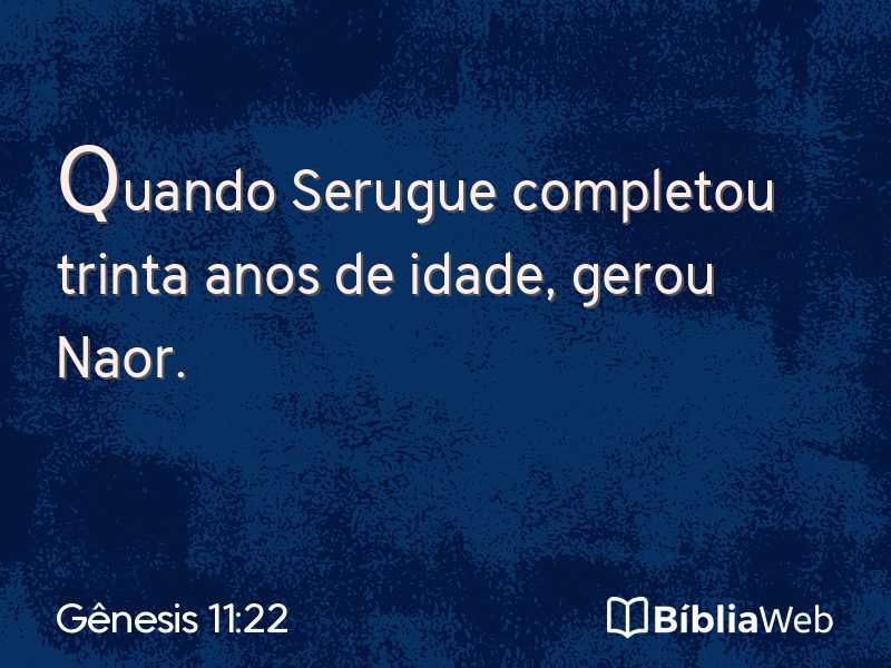 Gênesis 11:22 em imagem para compartilhar