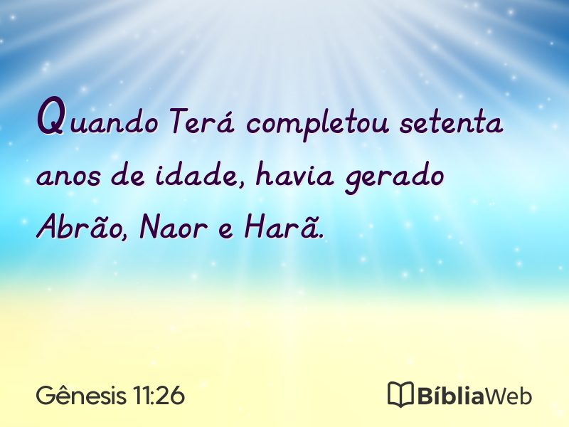 Gênesis 11:26 em imagem para compartilhar