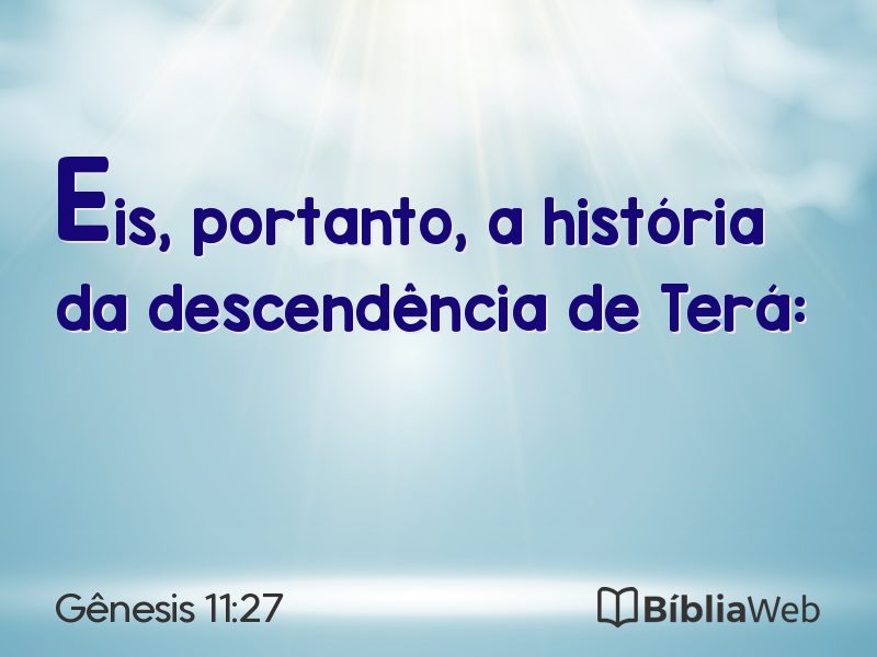 Gênesis 11:27 em imagem para compartilhar