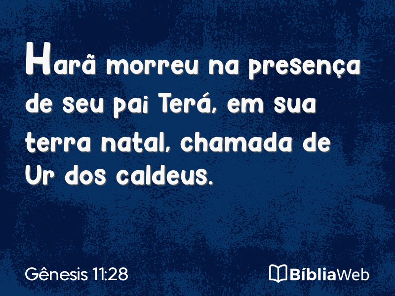 Gênesis 11:28 em imagem para compartilhar