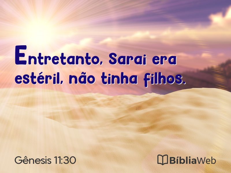 Gênesis 11:30 em imagem para compartilhar