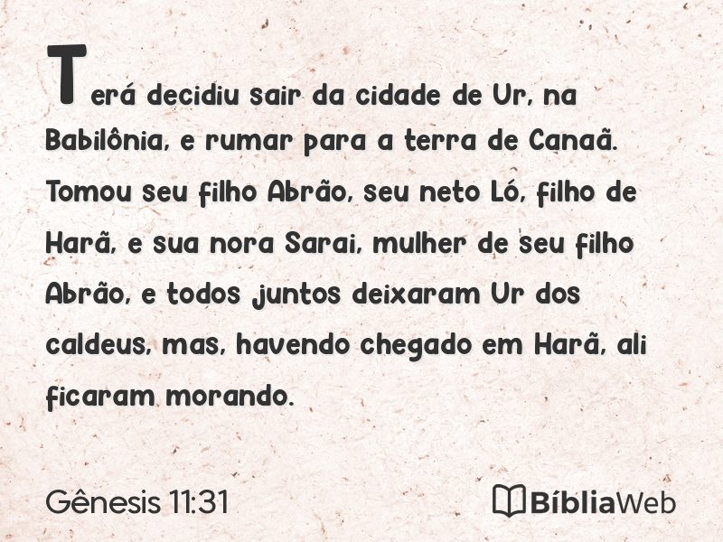 Gênesis 11:31 em imagem para compartilhar