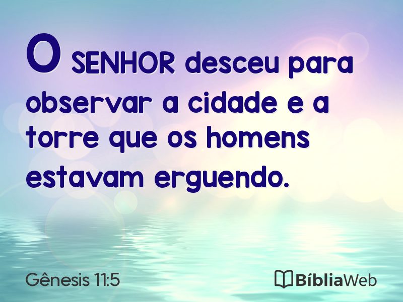 Gênesis 11:5 em imagem para compartilhar