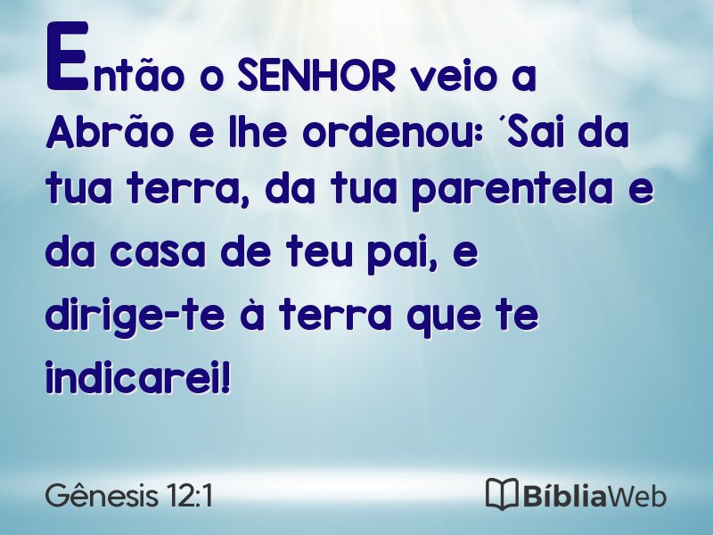 Gênesis 12:1 em imagem para compartilhar