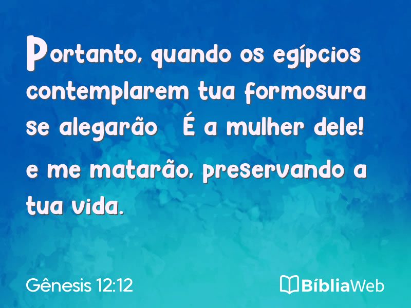Gênesis 12:12 em imagem para compartilhar