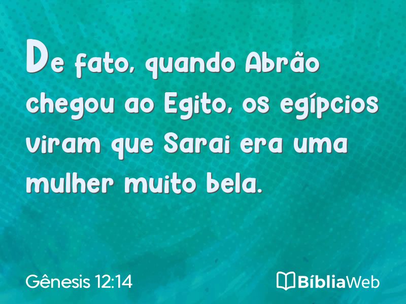Gênesis 12:14 em imagem para compartilhar