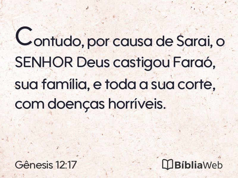 Gênesis 12:17 em imagem para compartilhar