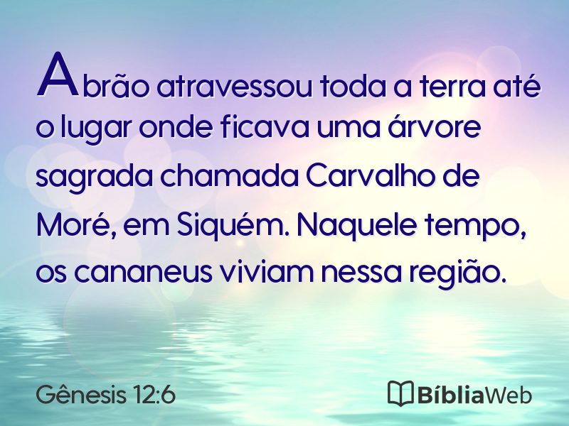 Gênesis 12:6 em imagem para compartilhar