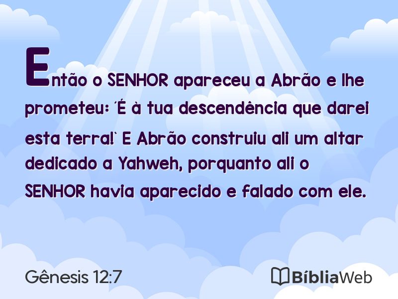 Gênesis 12:7 em imagem para compartilhar