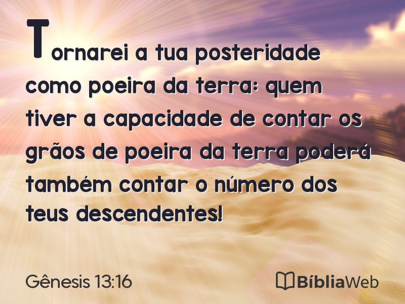 Gênesis 13:16 em imagem para compartilhar