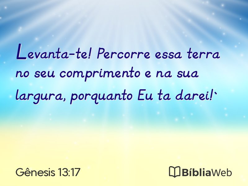Gênesis 13:17 em imagem para compartilhar