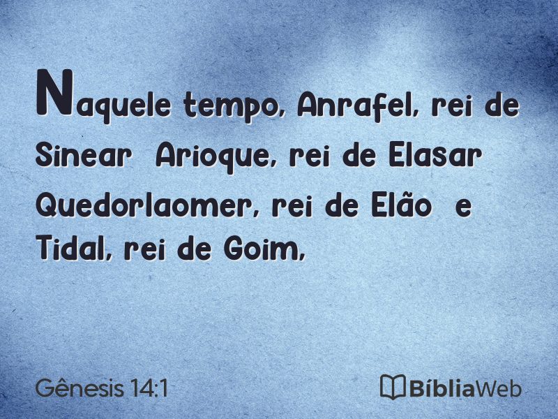 Gênesis 14:1 em imagem para compartilhar