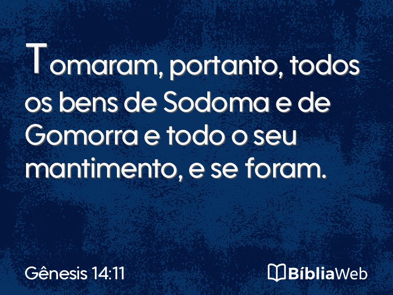 Gênesis 14:11 em imagem para compartilhar