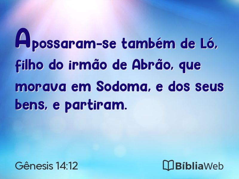 Gênesis 14:12 em imagem para compartilhar